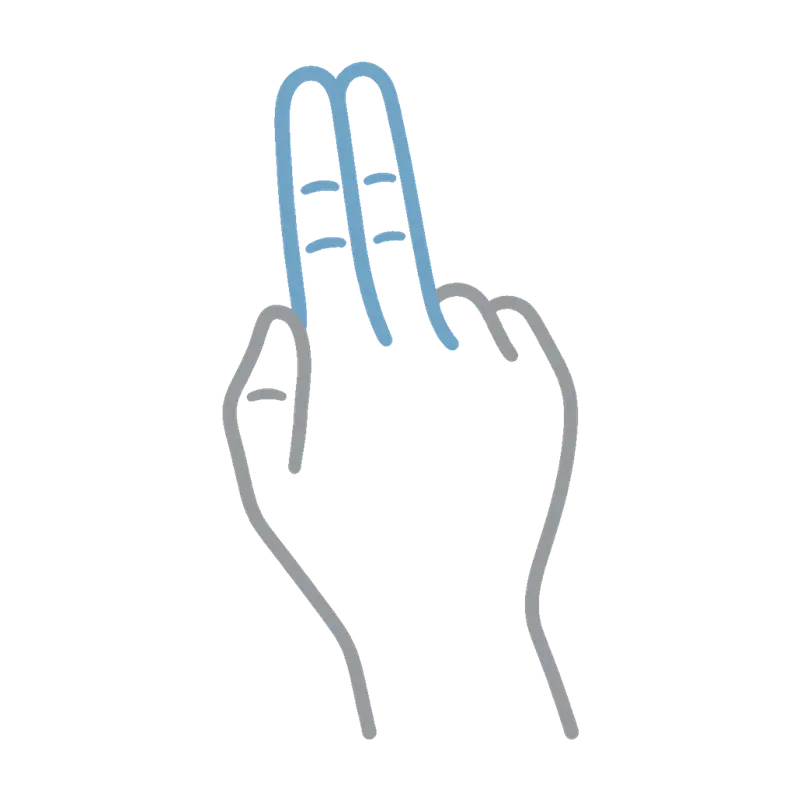 Two fingers: Scroll